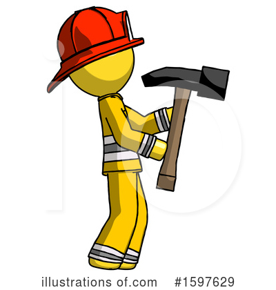 Royalty-Free (RF) Yellow Design Mascot Clipart Illustration by Leo Blanchette - Stock Sample #1597629