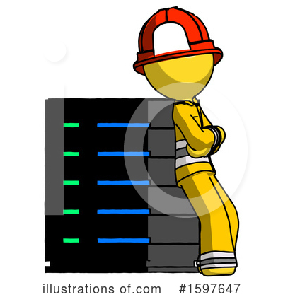 Royalty-Free (RF) Yellow Design Mascot Clipart Illustration by Leo Blanchette - Stock Sample #1597647