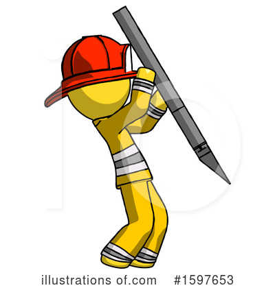 Royalty-Free (RF) Yellow Design Mascot Clipart Illustration by Leo Blanchette - Stock Sample #1597653