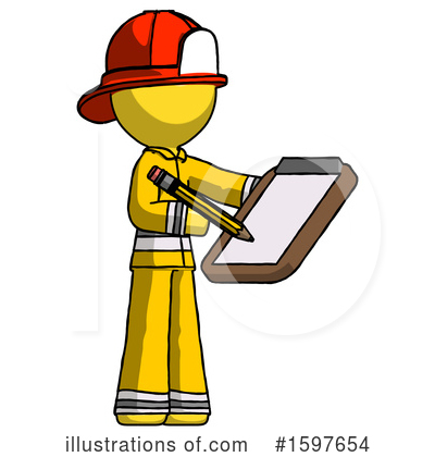 Royalty-Free (RF) Yellow Design Mascot Clipart Illustration by Leo Blanchette - Stock Sample #1597654
