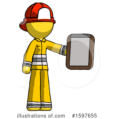 Royalty-Free (RF) Yellow Design Mascot Clipart Illustration by Leo Blanchette - Stock Sample #1597655