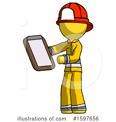 Royalty-Free (RF) Yellow Design Mascot Clipart Illustration by Leo Blanchette - Stock Sample #1597656