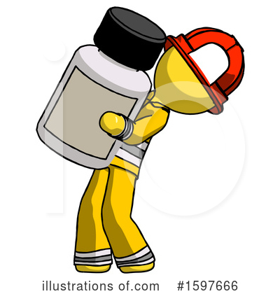 Royalty-Free (RF) Yellow Design Mascot Clipart Illustration by Leo Blanchette - Stock Sample #1597666