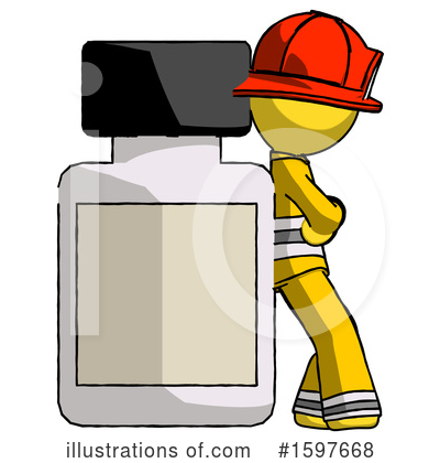 Royalty-Free (RF) Yellow Design Mascot Clipart Illustration by Leo Blanchette - Stock Sample #1597668