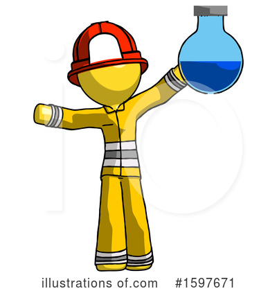 Royalty-Free (RF) Yellow Design Mascot Clipart Illustration by Leo Blanchette - Stock Sample #1597671