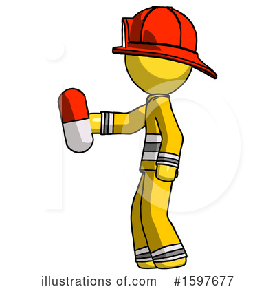 Royalty-Free (RF) Yellow Design Mascot Clipart Illustration by Leo Blanchette - Stock Sample #1597677