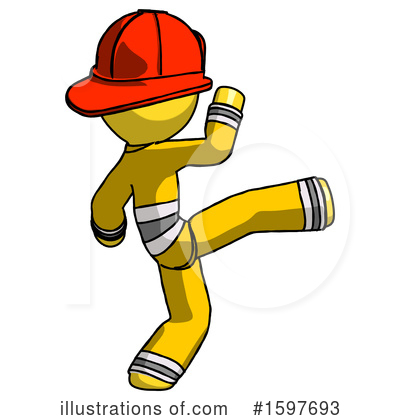 Royalty-Free (RF) Yellow Design Mascot Clipart Illustration by Leo Blanchette - Stock Sample #1597693
