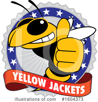 Royalty-Free (RF) Yellow Jacket Clipart Illustration by Mascot Junction - Stock Sample #1604373