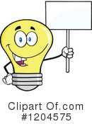Yellow Light Bulb Clipart #1204575 by Hit Toon