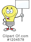 Yellow Light Bulb Clipart #1204578 by Hit Toon