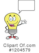 Yellow Light Bulb Clipart #1204579 by Hit Toon