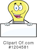 Yellow Light Bulb Clipart #1204581 by Hit Toon