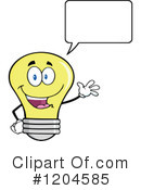 Yellow Light Bulb Clipart #1204585 by Hit Toon