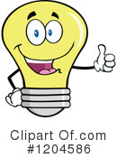 Yellow Light Bulb Clipart #1204586 by Hit Toon
