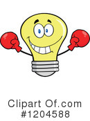 Yellow Light Bulb Clipart #1204588 by Hit Toon