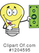 Yellow Light Bulb Clipart #1204595 by Hit Toon