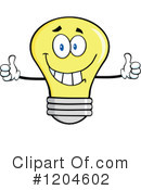 Yellow Light Bulb Clipart #1204602 by Hit Toon