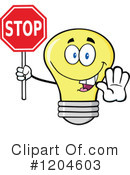 Yellow Light Bulb Clipart #1204603 by Hit Toon
