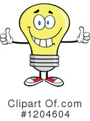 Yellow Light Bulb Clipart #1204604 by Hit Toon