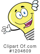Yellow Light Bulb Clipart #1204609 by Hit Toon