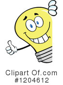 Yellow Light Bulb Clipart #1204612 by Hit Toon