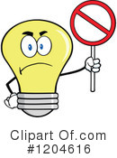 Yellow Light Bulb Clipart #1204616 by Hit Toon