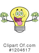 Yellow Light Bulb Clipart #1204617 by Hit Toon