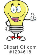 Yellow Light Bulb Clipart #1204618 by Hit Toon
