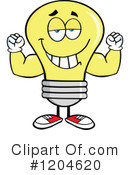 Yellow Light Bulb Clipart #1204620 by Hit Toon