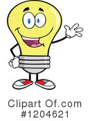 Yellow Light Bulb Clipart #1204621 by Hit Toon