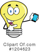 Yellow Light Bulb Clipart #1204623 by Hit Toon