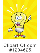 Yellow Light Bulb Clipart #1204625 by Hit Toon