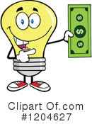 Yellow Light Bulb Clipart #1204627 by Hit Toon