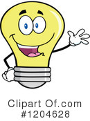 Yellow Light Bulb Clipart #1204628 by Hit Toon