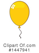 Yellow Party Balloon Clipart #1447941 by Hit Toon
