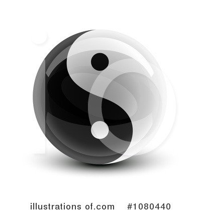 Royalty-Free (RF) Yin Yang Clipart Illustration by Oligo - Stock Sample #1080440