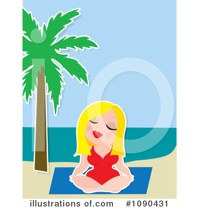 Royalty-Free (RF) Yoga Clipart Illustration by Maria Bell - Stock Sample #1090431