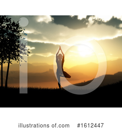 Royalty-Free (RF) Yoga Clipart Illustration by KJ Pargeter - Stock Sample #1612447