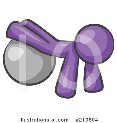 Purple Man Clipart #219604 by Leo Blanchette