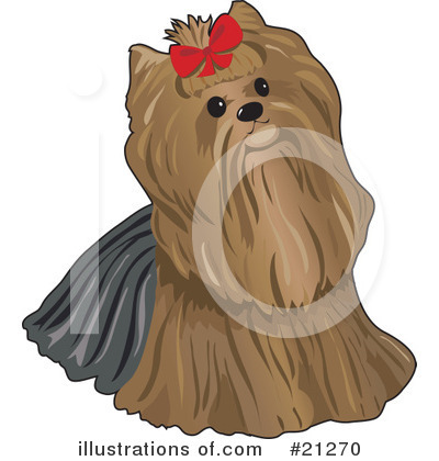 Yorkie Clipart #21270 by Maria Bell