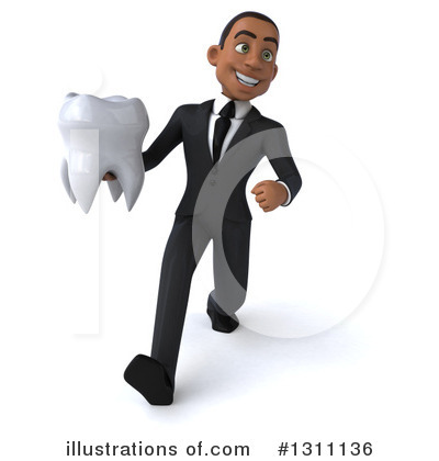 Young Black Male Dentist Clipart #1311136 by Julos
