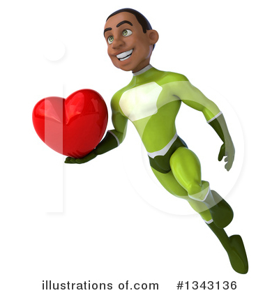 Young Black Green Super Hero Clipart #1343136 by Julos