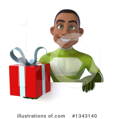 Young Black Green Super Hero Clipart #1343140 by Julos