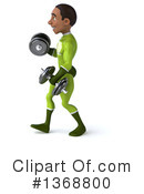 Young Black Green Male Super Hero Clipart #1368800 by Julos