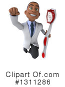Young Black Male Dentist Clipart #1311286 by Julos