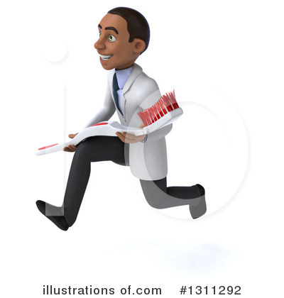 Young Black Male Dentist Clipart #1311292 by Julos