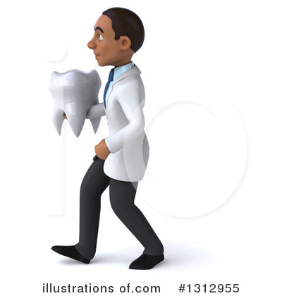 Young Black Male Dentist Clipart #1312955 by Julos