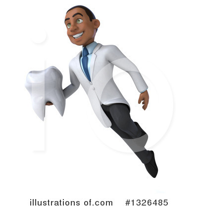 Young Black Male Dentist Clipart #1326485 by Julos
