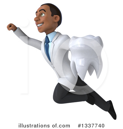 Young Black Male Dentist Clipart #1337740 by Julos
