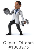 Young Black Male Doctor Clipart #1303975 by Julos